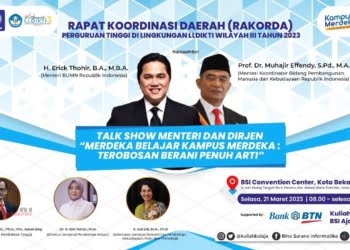 RAKORDA 2023 PERGURUAN TINGGI DI WILAYAH LLDIKTI III