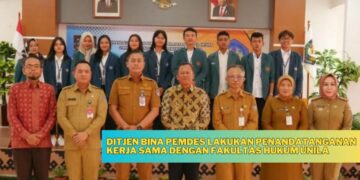 Ditjen Bina Pemdes lakukan penandatanganan kerja sama dengan Fakultas Hukum Unila