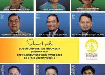 Sumber: detik.com - Dokter-dokter Terkemuka Universitas Indonesia Masuk 2% Terbaik Dunia Menurut Stanford University Tahun 2023