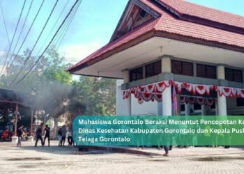 Mahasiswa Gorontalo Beraksi Menuntut Pencopotan Kepala Dinas Kesehatan Kabupaten Gorontalo dan Kepala Puskemas Telaga Gorontalo