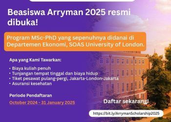 ISRSF Buka Pendaftaran Beasiswa Arryman 2025 untuk Calon Peneliti Ekonomi Indonesia